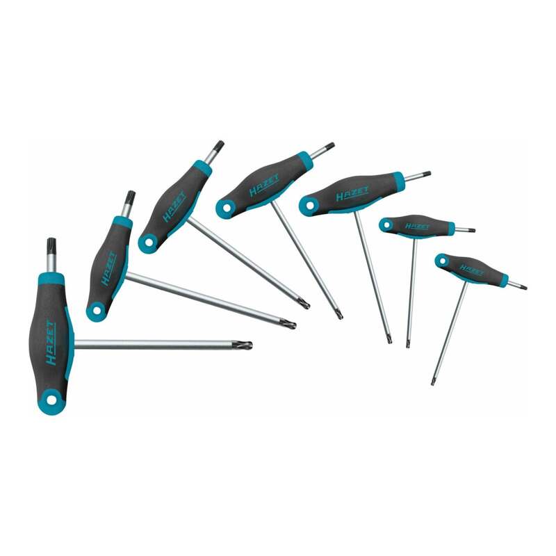 Hazet Schraubendreher Schraubenzieher T-Griff 829KKT/7 7-teilig ergonomisch - 4000896233014