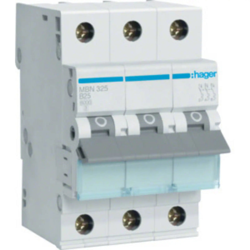 Hager Leitungsschutzschalter 3polig B 25 A Sicherungsautomat 230/400V 6kA - 3250614310423