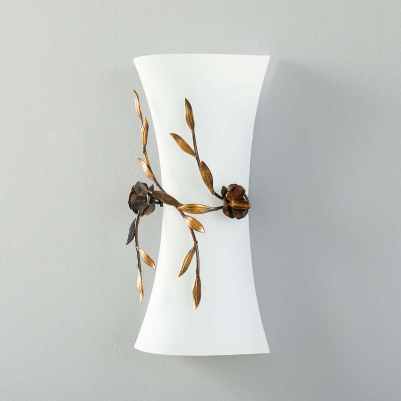 Kögl Wandleuchte Rose mit Glasschirm Wandlampe Lampe Leuchte Spot Licht E27 - 4040766165243