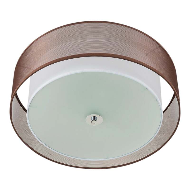 Lindby Deckenlampe Deckenleuchte Tobia LED Lampe dimmbar braun Ø50cm 3-flammig - 4251096530414