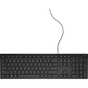 B-Ware Dell USB Tastatur PC Tastatur Eingabegerät QWERTZ Schwarz für Windows 445x130mm
