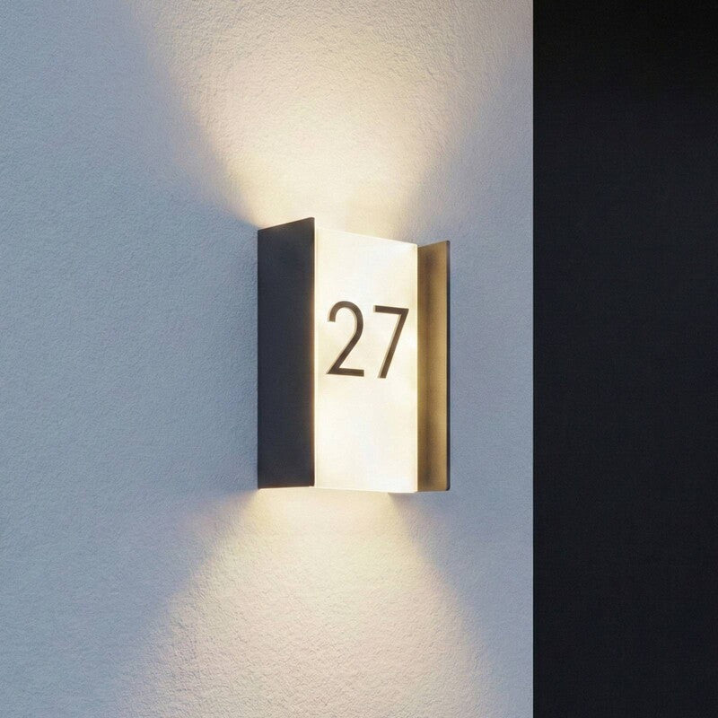 Lindby LED Outdoor Wall Lamp Selqa, House Number, Anthracite, IP65 - 4255830910319