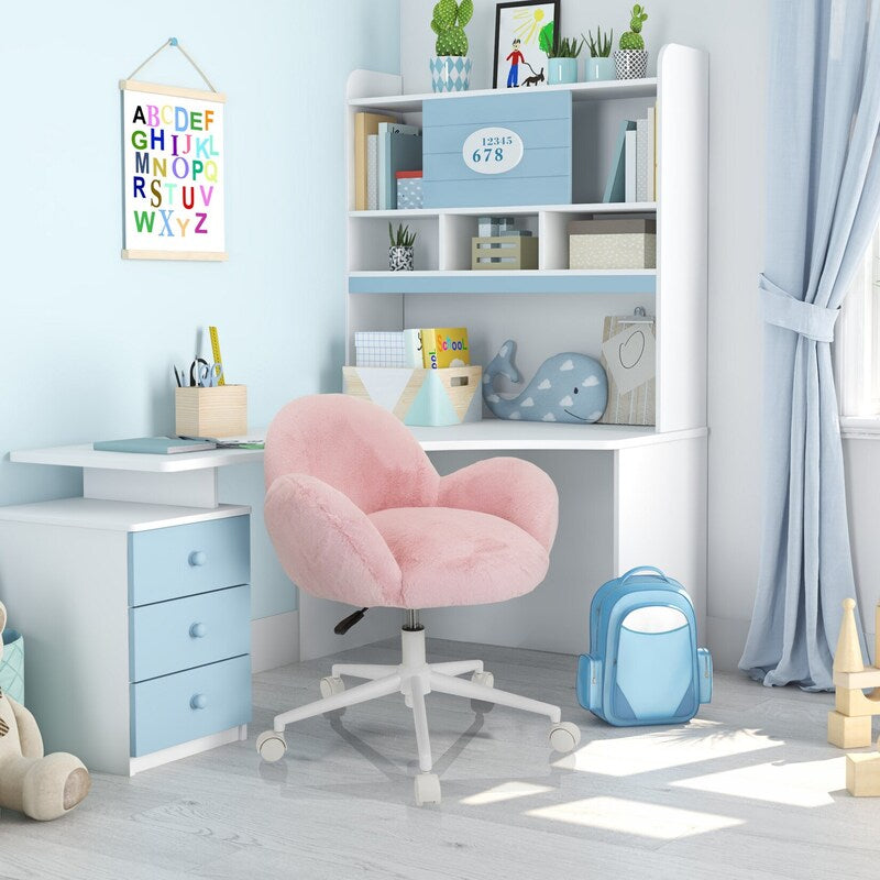 hjh OFFICE Kinderstuhl KID TEDDY Rosa Drehstuhl mit Armlehnen für Kinder - 4064323028062