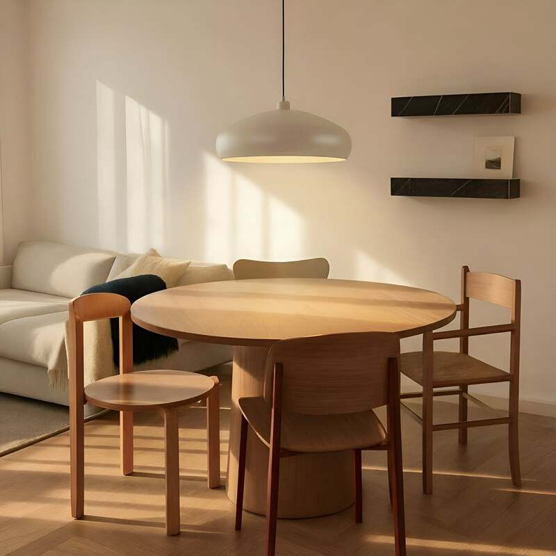 Lindby Hängeleuchte Elover beige Ø 45 cm Eisen Deckenlampe Deckenleuchte La103 - 4251911791969
