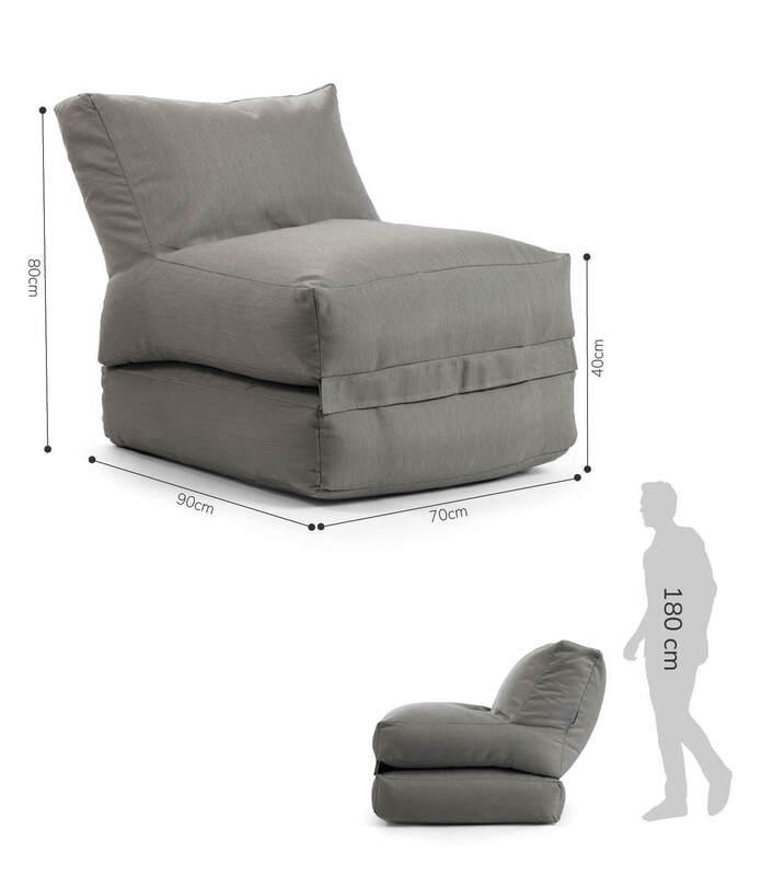 mokebo Sitzsack Bean Bag Gartenliege Outdoorkissen Relaxliege Anthrazit - 4262436124231