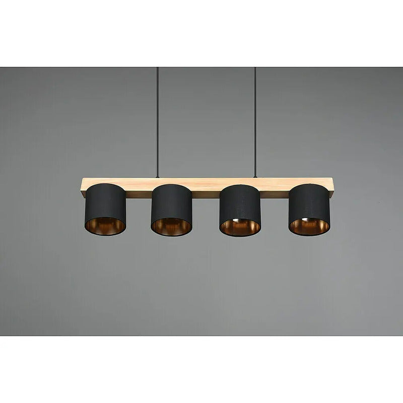 Reality Pendelleuchte Cameron Hängelampe LED 4-flammig naturbelassen 75x12cm - 4017807502923