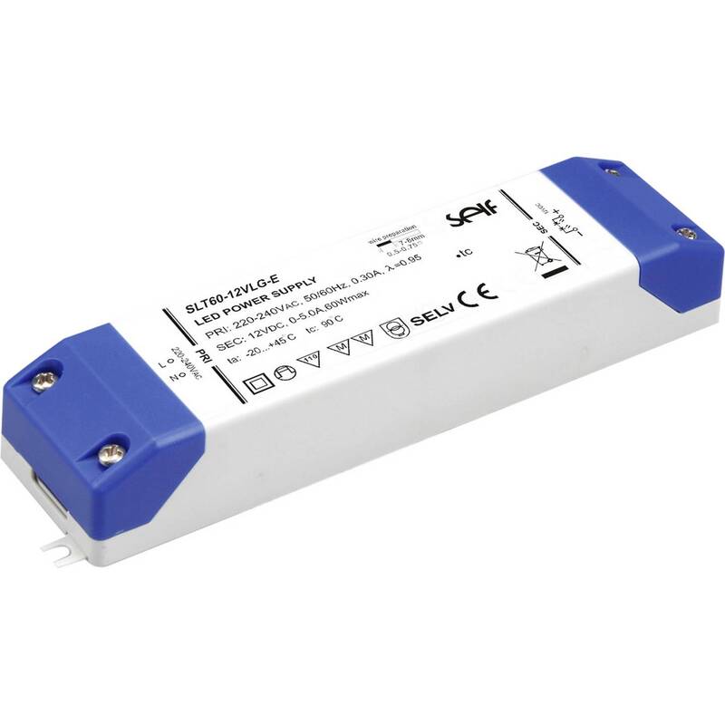 Self Electronics LED-Treiber Konstantspannung SLT60 60W 24V/DC nicht dimmbar - 4021087039086