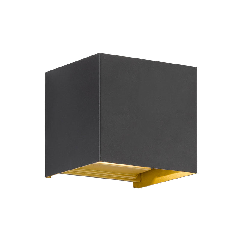 FISCHER & HONSEL Außenwandleuchte schwarz-gold LED Wandleuchte Gartenlampe - 4003694303392