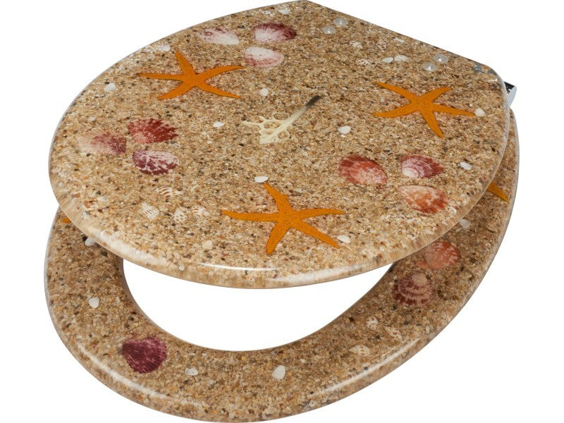 baliv WC-Sitz Carduma II Absenkautomatik Polyresin Strand Toilettendeckel 78cm - 4007873891267