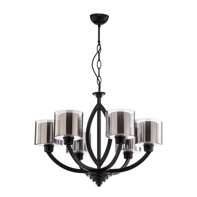 Avonni AV-7002-1876-6BSY Kronleuchter Hängeleuchte schwarz 6-flammig E27 LED - 8698957178525