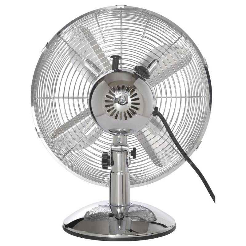 Sygonix Tischventilator Ventilator Oszillierend 35W Chrom 335mm x 400mm 3 Stufen - 4064161489322