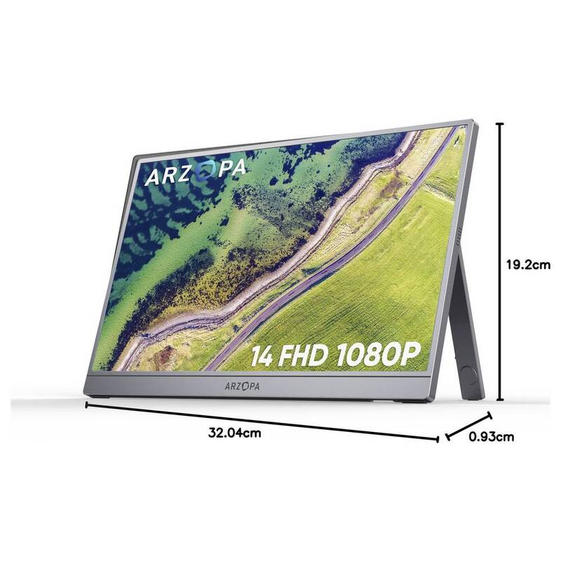 Arzopa RZOPA A1S 14 Zoll LCD-Monitor 1920x1080 25ms HDMI USB-C grau - 6975114120156