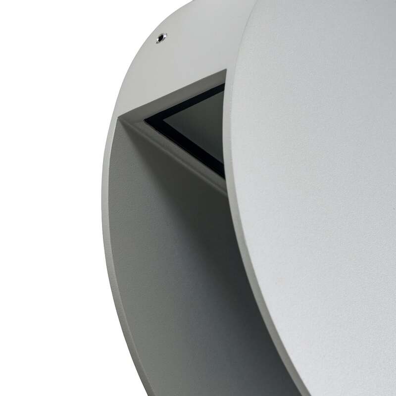 Lucande Außenwandleuchte Advero LED Garten hellgrau CCT Hausnummern Buchstaben - 4255830908873