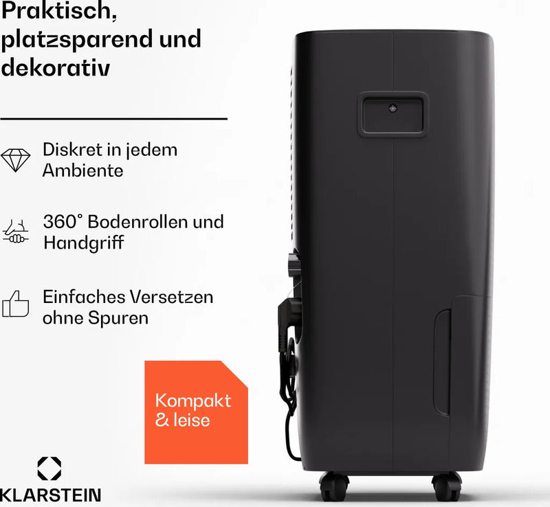 Klarstein Luftentfeuchter 60L für 65m² WLAN App leise 28dB grau - 4060656522611
