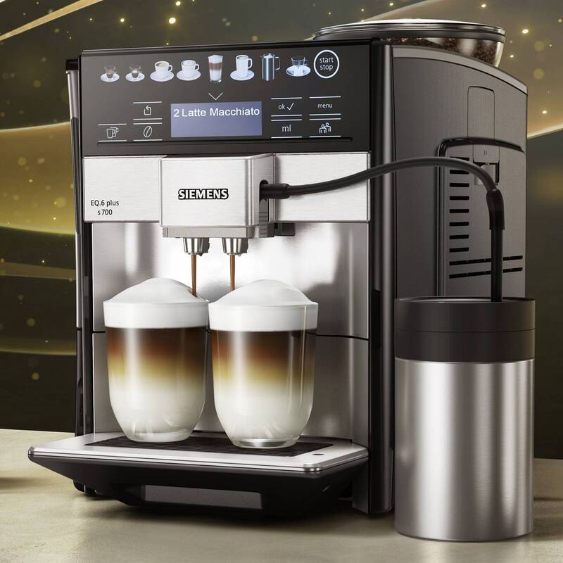 Siemens Hausgeräte Kaffeevollautomat EQ 6 plus S700 Edelstahl 300g 1,7l 1500W - 4242003858851