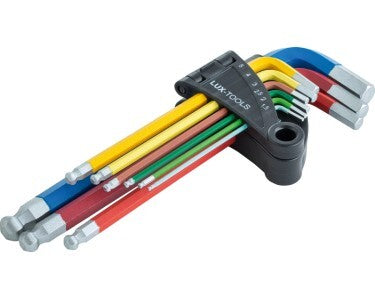 LUX-TOOLS Stiftschlüsselsatz Professional 9-teilig Kugelkopf 1,5 mm - 10 mm - 4007875458536