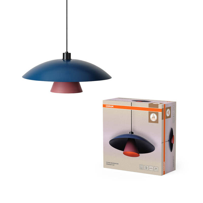 OSRAM Pendelleuchte Hängelampe Flying Mushroom E27 LED Leuchte Metall Blau299 - 4058075846920