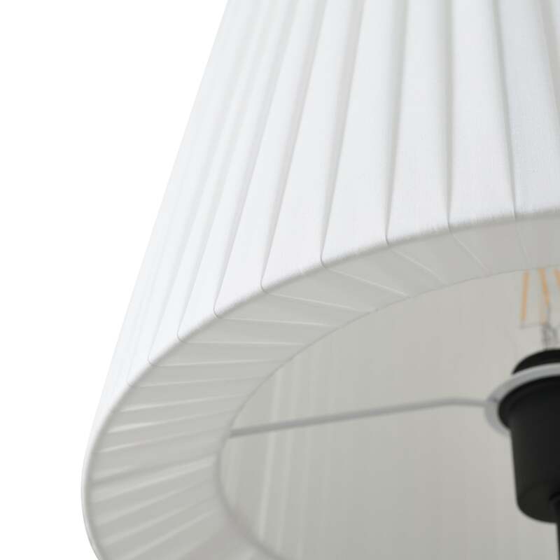 Lindby Stehleuchte Virelle LED Stehlampe Lampe schwarz weiß 170cm Höhe 40cm - 4255830903748