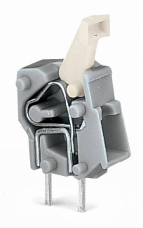 WAGO 257-501 Federkraftklemmblock 2.50 mm² Polzahl 1 Grau Printklemme Stecker - 4044918412803