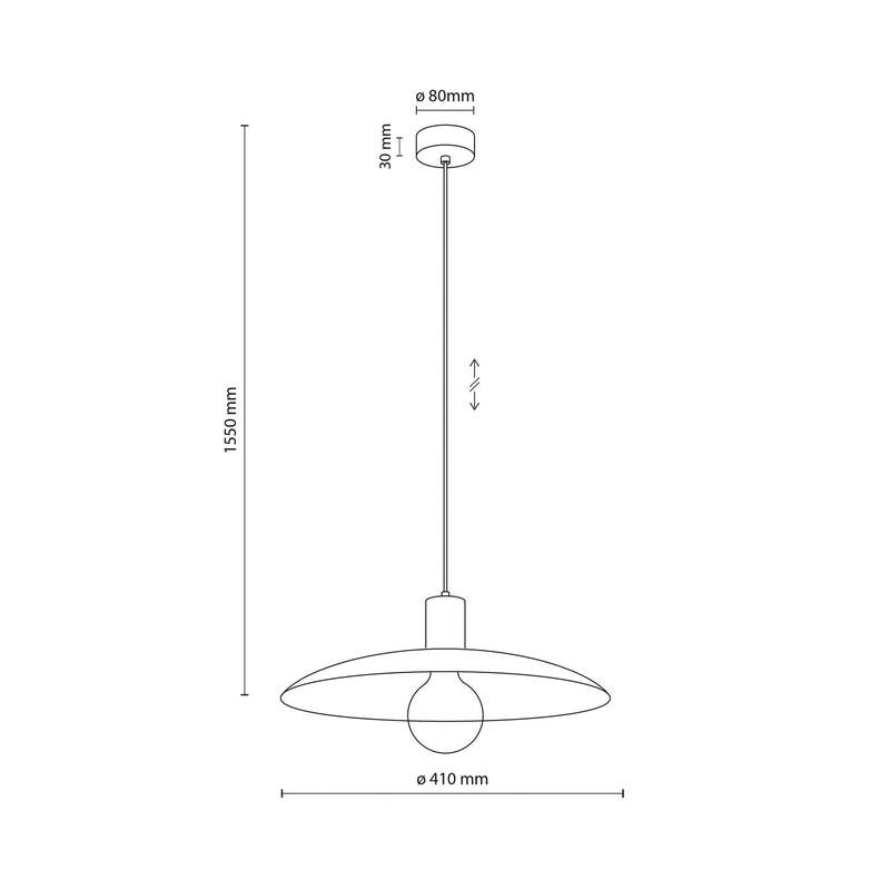 TK-Lighting Hängeleuchte Astra E27 LED Pendelleuchte dimmbar sand Ø41cm Metall - 5906135107117