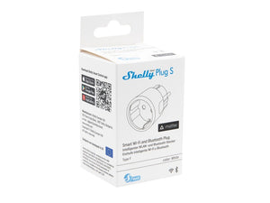 B-Ware Shelly Smart-Stecker Plug S Gen3 WLAN Repeater Nachtmodus Weiß LED Gateway