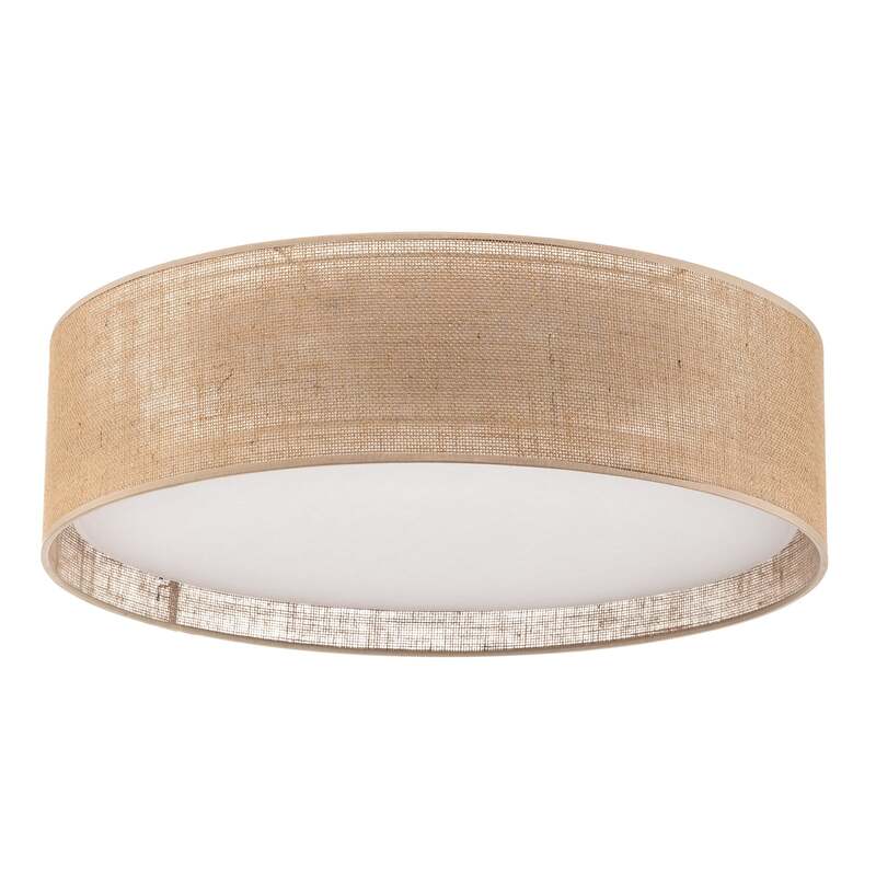 TK Lighting Deckenleuchte Juta LED Lampe Leuchte dimmbar braun weiß Ø60cm 16,5cm - 5901780565848