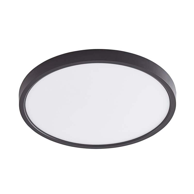 Lindby LED-Deckenleuchte Pravin dimmbar Ø 30 cm mattschwarz warmweiß 17 W - 4251911766776