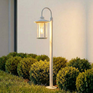 B-Ware Lindby Wegeleuchte Zayn LED Gartenleuchte Pollerleuchte dimmbar weiß 109cm IP65