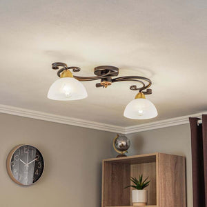 B-Ware Euluna Deckenlampe Flora Hängeleuchte Lampe 2 Glasschirme SIEHE TEXT/FOTO