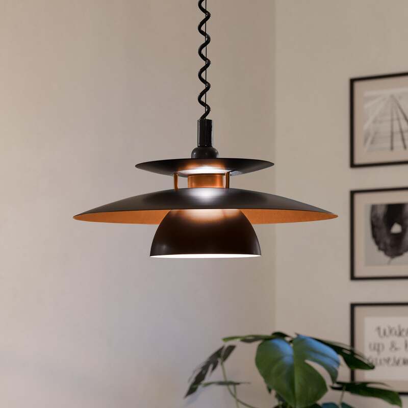 Eglo Hängeleuchte Brenda LED Pendelleuchte dimmbar schwarz kupfer 110cm Höhe - 9002759316662