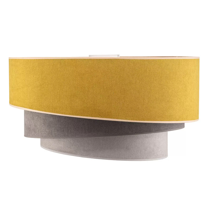 Euluna Deckenlampe Pastell Trio Deko-Deckenlampe E27 Ø 60cm senf grau hellg391 - 5903689184113