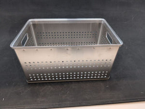 Gmöhling Transportkorb Aluminium A 113 gelocht 50l stapelbar Lagerkorb 564x360mm