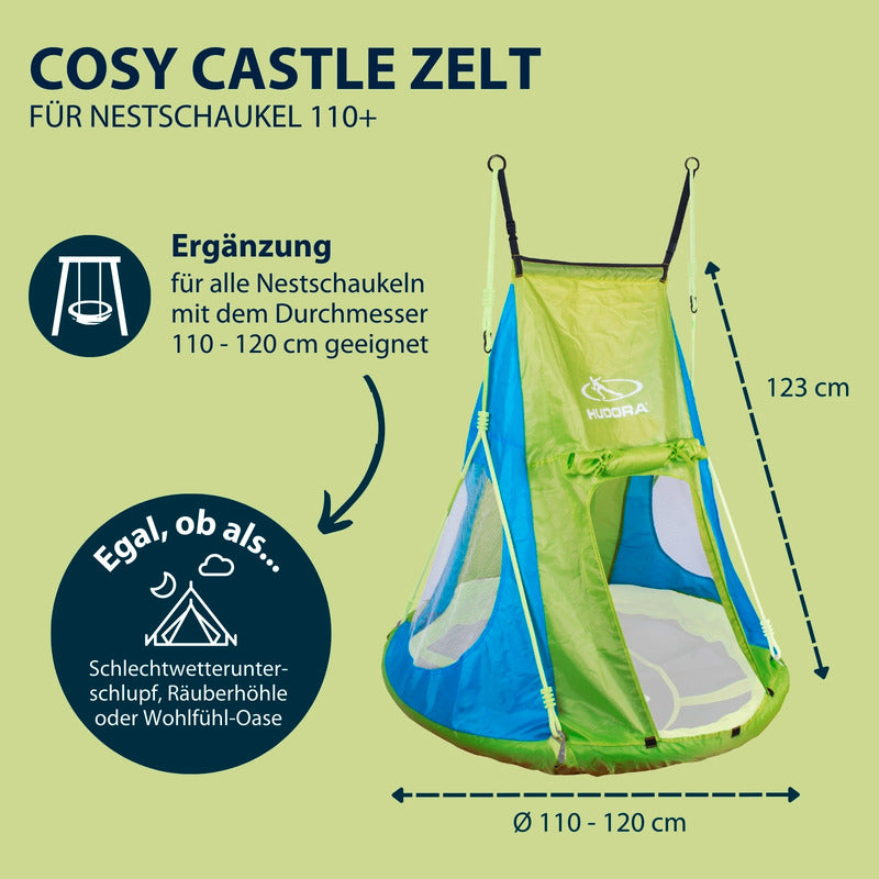 HUDORA Cosy Castle Zelt für Nestschaukel 110+ Aufbauzelt Schaukelzelt - 4005998835234