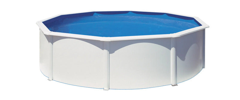 GRE Stahlwandpool Rundbecken Pool Schwimmbecken Ø460x120cm Fidji Swimmingpool - 8412081211428