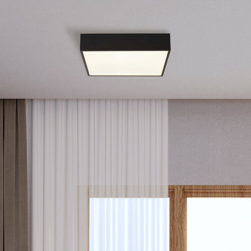 Searchlight Deckenleuchte Badlampe LED Lampe Zeus schwarz Aluminium Kunststoff - 5053423188607