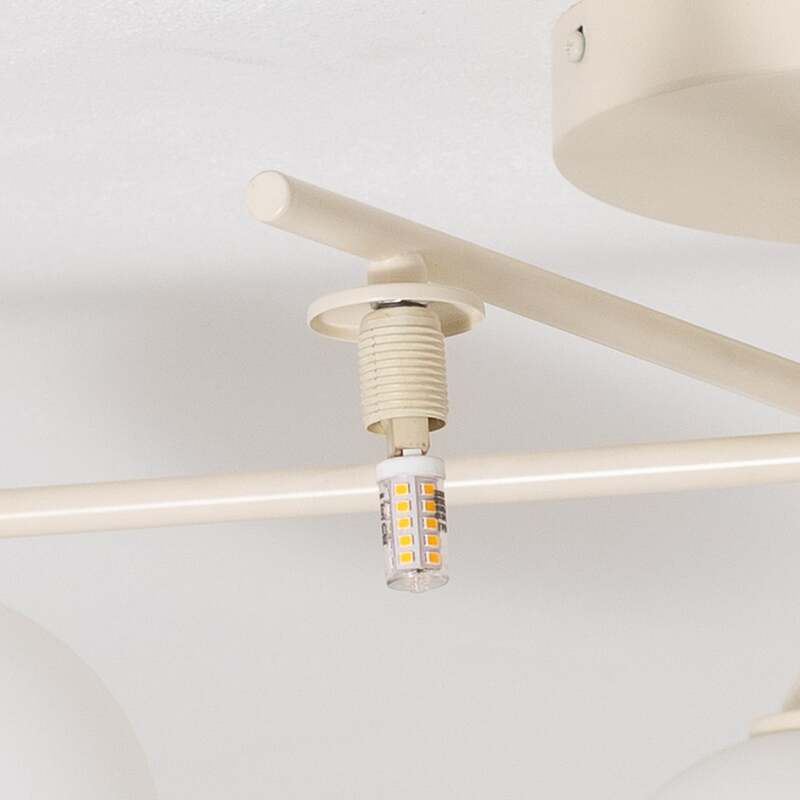 Jupiter Deckenleuchte Lampe Prato LED Hängelampe dimmbar sand 5-flammig Ø66cm - 5905962020781