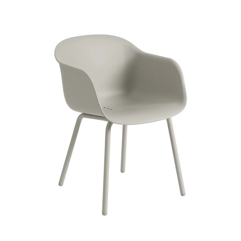 Muuto Stuhl Gartenstuhl Outdoor Armlehnstuhl Fiber grau - 5713292853487