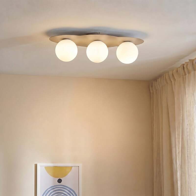 TK-Lighting Deckenleuchte Cloud LED Lampe dimmbar 3-flammig beige 51x36,5cm - 5906135112630