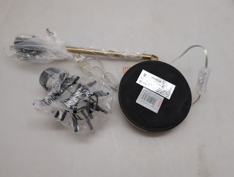 KARE Design Feather Palm Tischleuchte mit Federn Tischlampe Leselampe Lampe weiß - 4025621537458