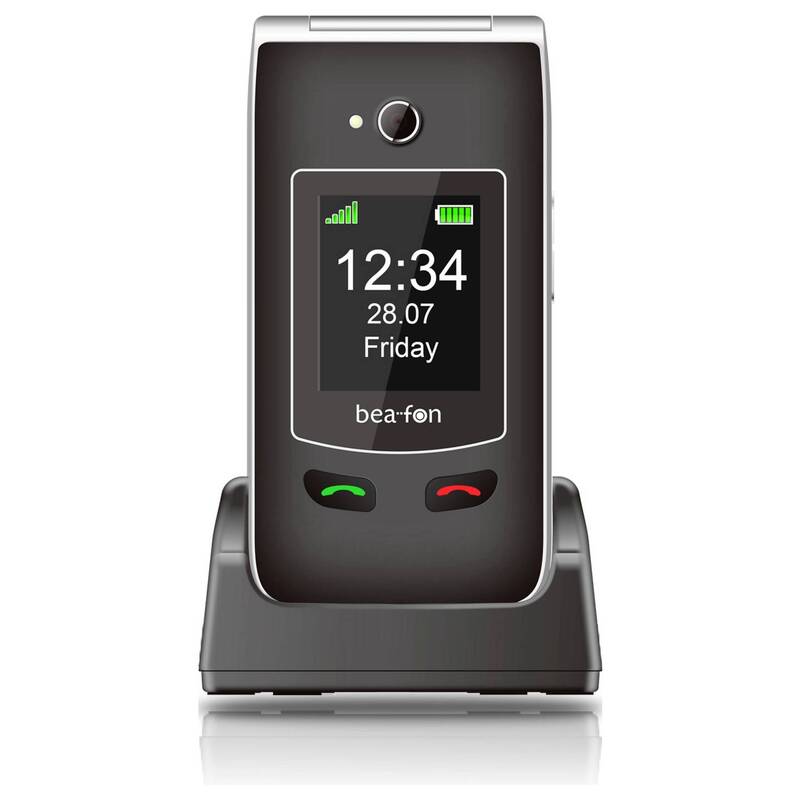 beafon Klapphandy Seniorenhandy Mobiltelefon SL645PLUSLTE Schwarz Silber Station - 9120124823215