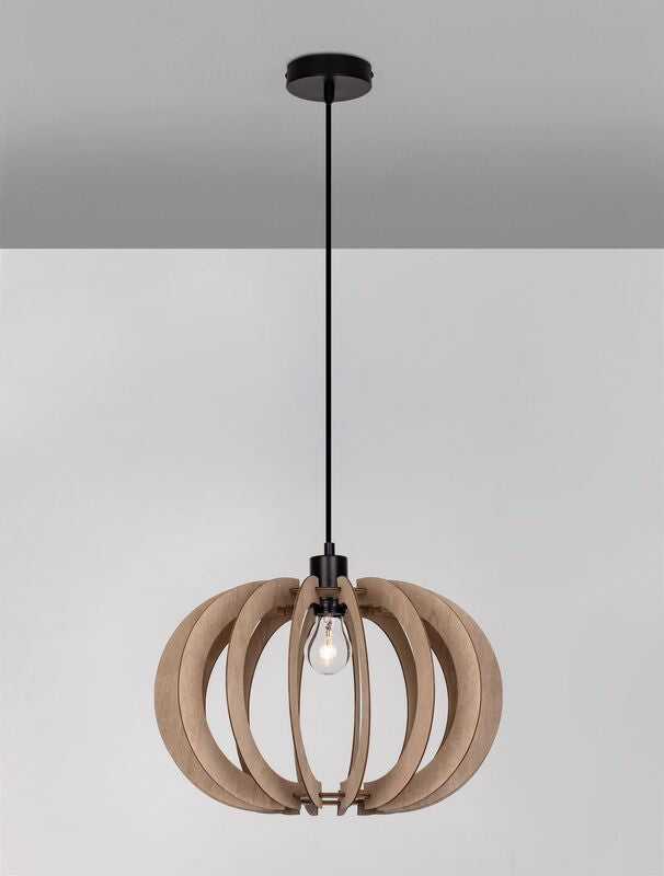 Nova Luce Pendelleuchte Hängeleuchte OTTOLINE E27 LED Braun dimmbar Ø 40cm Lampe - 5212017436207