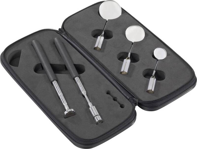 TOOLCRAFT Inspektionsspiegel-Set 5teilig mit Beleuchtung Inspektionsspiegel Set - 4016138563825