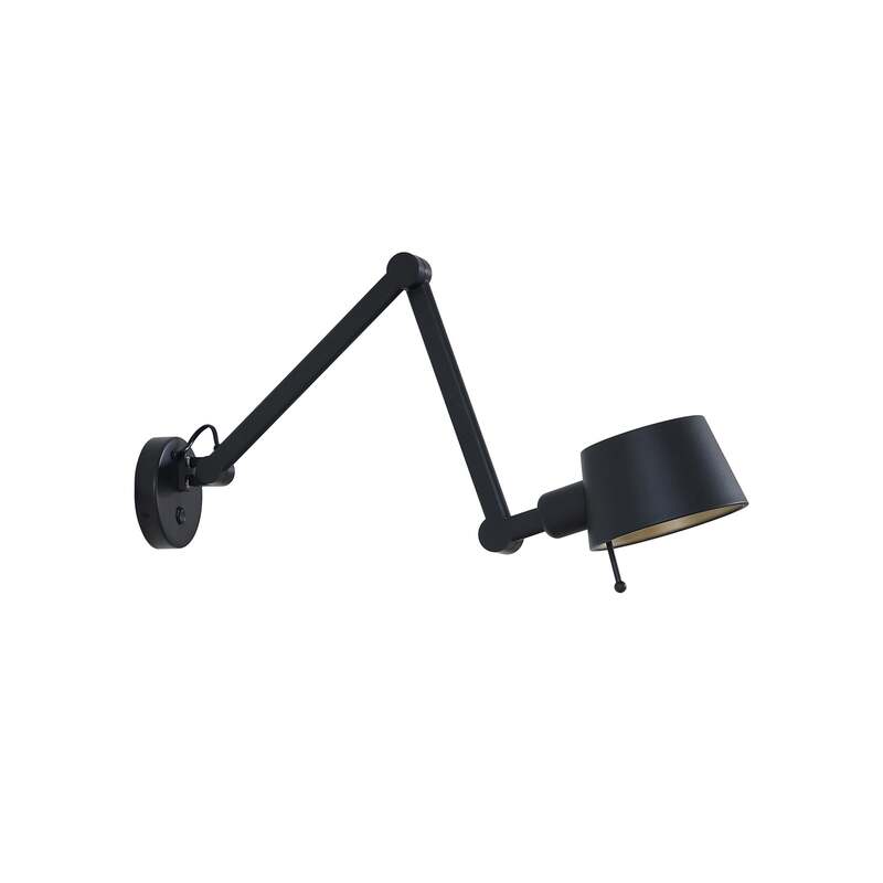 Lucande Wandleuchte Wandlampe Silka LED dimmbar schwarz gold verstellbar 94cm - 4251911778755