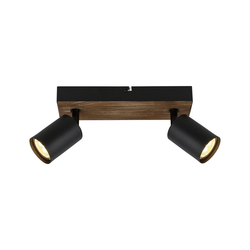 Jello Wandleuchte Wandlampe Holzleuchte schwarz holz zweiflammig Beleuchtung - 4004353428388