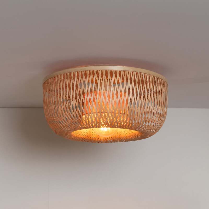 GOOD & MOJO Deckenlampe Barbados LED Lampe Leuchte dimmbar natur Ø35cm Bambus - 8716248096683