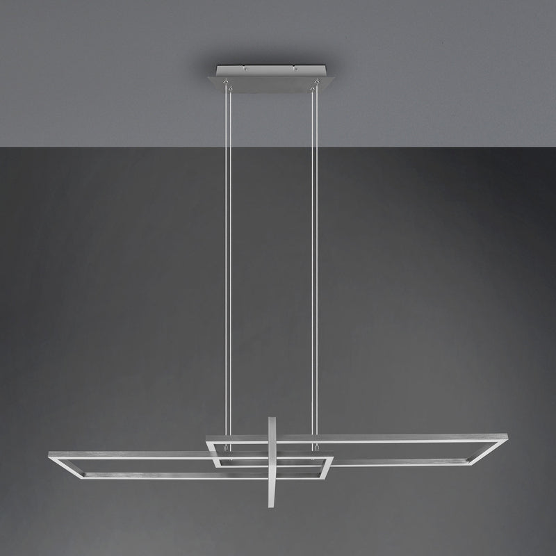TRIO LIGHTING Hängeleuchte Salinas LED Pendelleuchte dimmbar nickel matt - 4017807487909