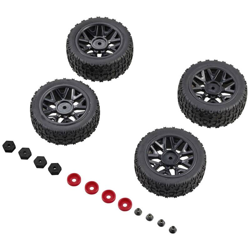 Reely Ersatzteil Reifen-Set für 1:14 Elektro Buggy Major schwarz langlebig - 4064161294254