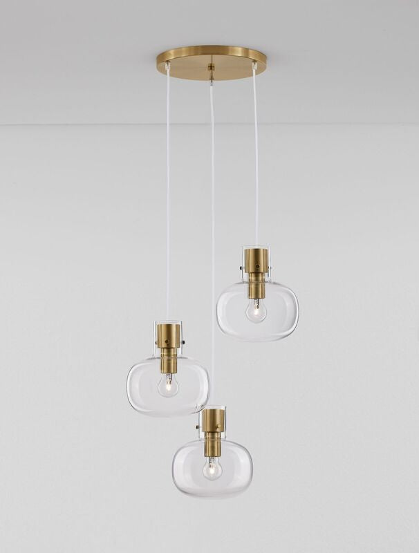 Nova Luce Pendelleuchte Hängeleuchte CINZIA Gold E27 LED 3fach dimmbar Lampe - 5212017431127