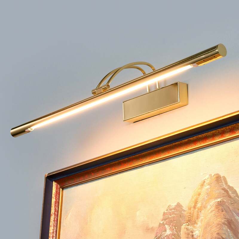 Searchlight LED-Bilderleuchte Piktura messing poliert Wandleuchte Lampe 68cm - 5013874402936