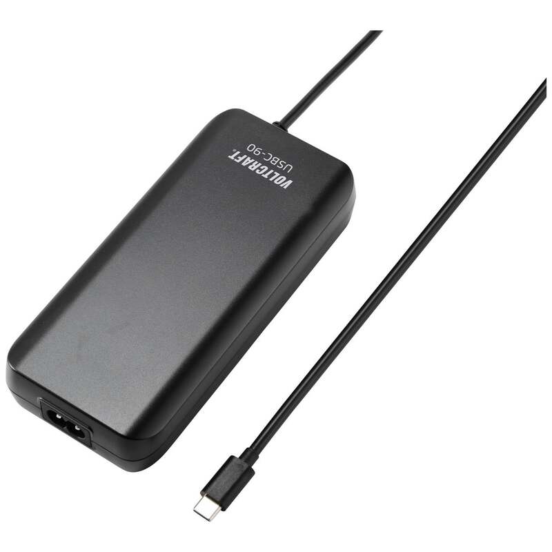 Voltcraft USB Ladegerät USBC-90 90W 5V 20V 4.5A USB Power Delivery 2 Ausgänge - 4064161198934